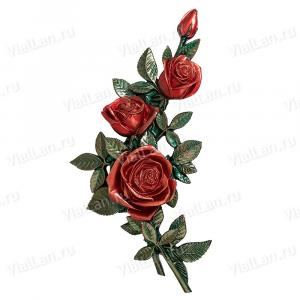 Цветы Ц1 ЛКК Ст Роза красная угловая  (33*25, композит + стекловолокно, Цветы) арт:884