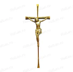 Крест К3 Р2 (28*10, 5, Бронза, цвет Золото, Католический) арт:1476