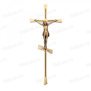 Крест KP5 P4 (43*17, Бронза, цвет Темное золото, Православный) арт:821
