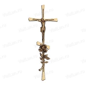 Крест KP5 P4 D1 (43*17, Бронза, цвет Темное золото, Православный) арт:820