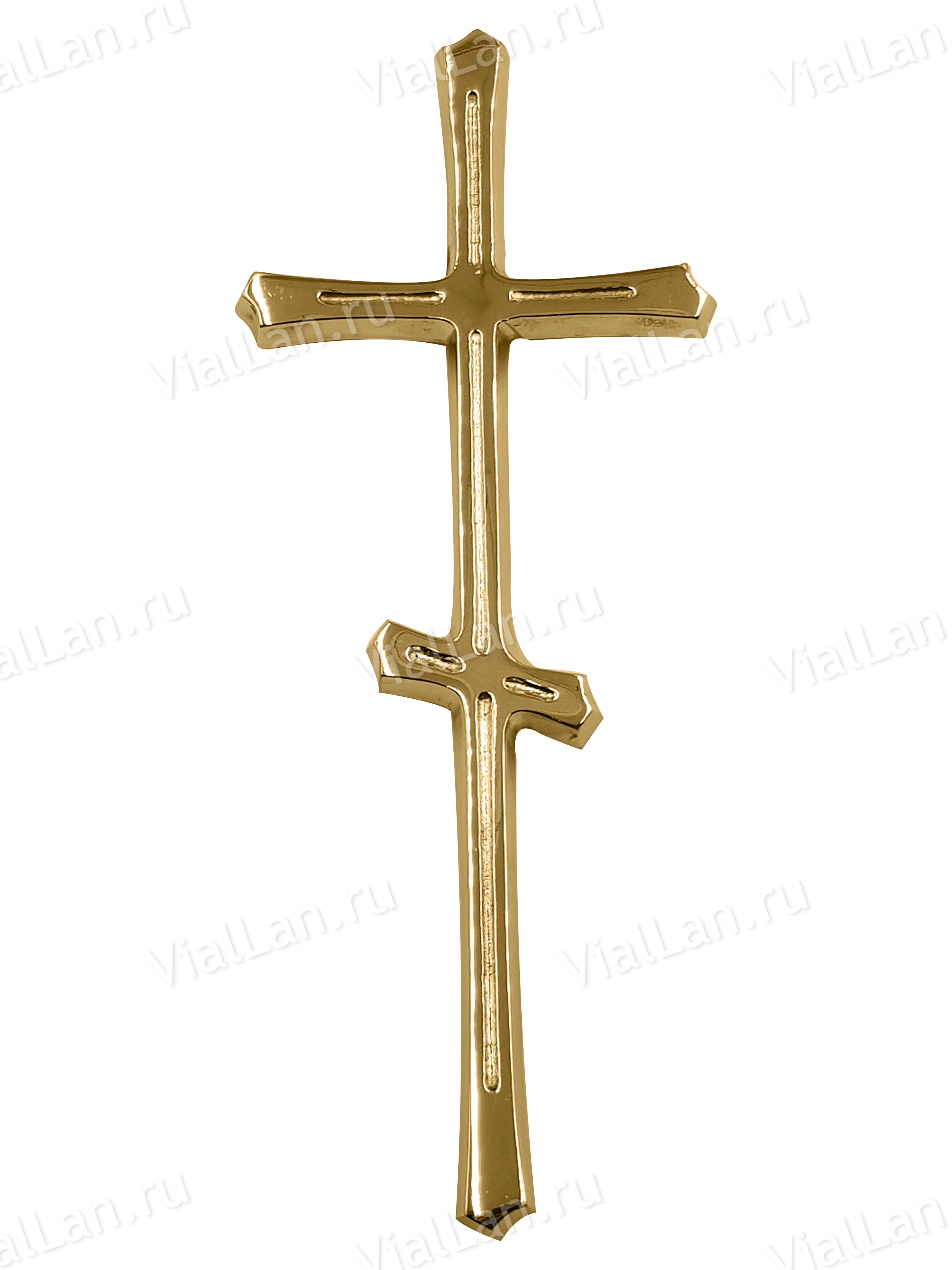 Крест KP0 (24*9, Бронза, цвет Темное золото, Православный) арт:1166