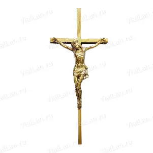 Крест K2 P2 (24, 5* 10,5, Бронза, цвет Золото, Католический) арт:1475