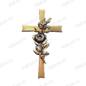 Крест K6 D4 (16*10, Бронза, цвет Темное золото, Католический) арт:1576