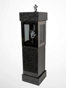 Лампада Гранд MAX составная (гранит Габбро, корпус нержавеющая сталь) арт:2614