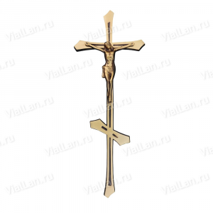 Крест KP4 P4 (41*16, Бронза, цвет Темное золото, Православный) арт:819