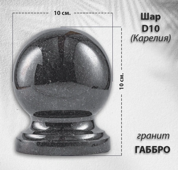 Шар D10 (гранит Габбро, Карелия) арт:783