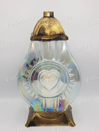 Лампада Стеклянная Z 429 (материал Стекло+Пластик, цвет Золото) в упаковке 4 шт. арт:2046