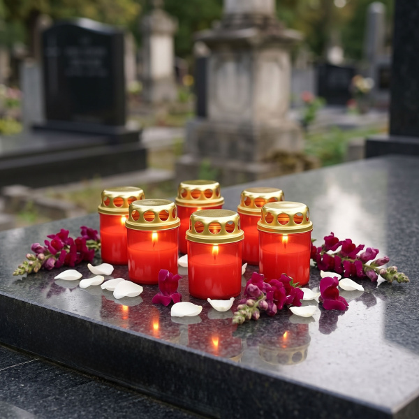 Свеча вкладыш неугасаемая, с металл крышкой, (7*4.5 см, Парафин, металлическая крышка) упаковка 42 шт. арт:1875