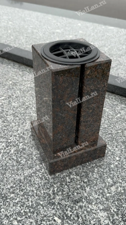 Ваза ПРЯМАЯ (23*15, гранит Дымовский) арт:1639