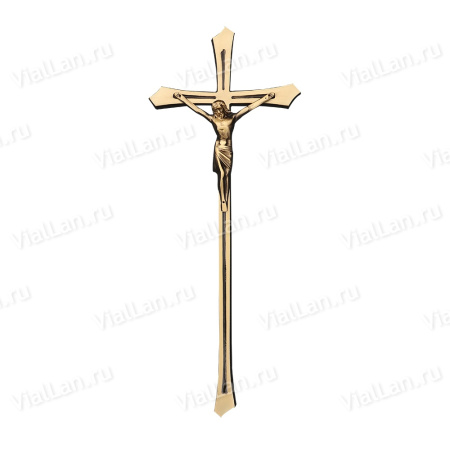 Крест K14 P4 (41*16, Бронза, цвет Темное золото, Католический) арт:845
