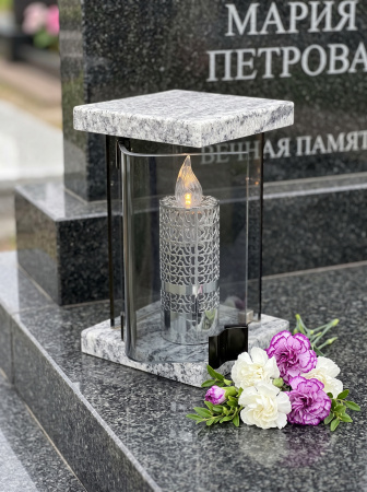 Лампада МЕРЦАНИЕ (21*13 см, Гранит Висконт Вайт) арт:2913