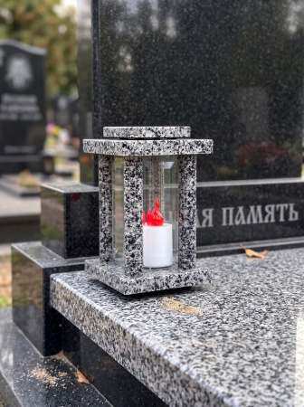 Лампада МЕМОРИ квадратная (25*15 см, Гранит Покост) арт:2943