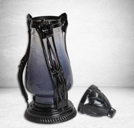 +Лампада стеклянная Роза синяя Patyk (размер 29,5х12, корпус Капля, колба синее стекло, пластик черный, в упаковке 6 шт.)арт:2574