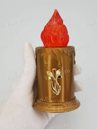 Свеча для лампады электрическая Tercio зол (Время горения 30 дней, в упаковке 16 шт.) арт:1997