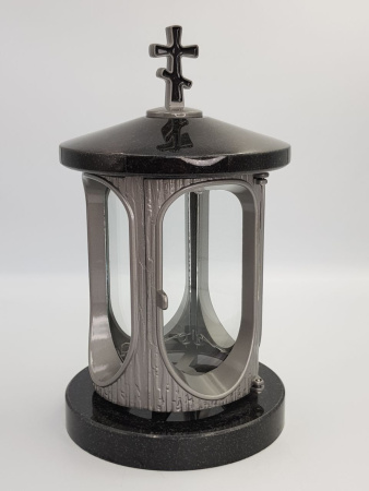 Лампада классика (Габбро, Серебро, Карелия) арт:1659