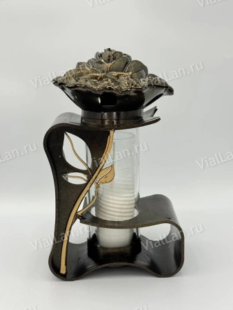 Лампада стеклянная ZP Ws (материал Пластик+Стекло, цвет Золото, в упаковке 5 штук) арт:1979