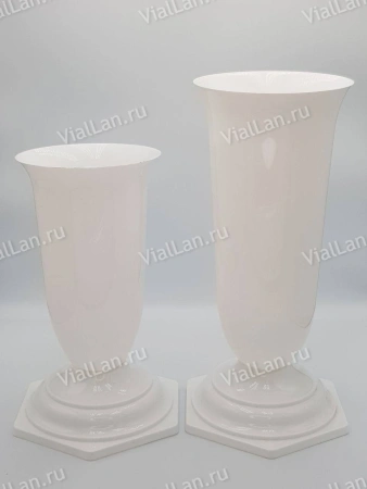 Ваза Пластиковая 3DP (37*16, материал Пластик, цвет белый) в упаковке 10 штук  арт:1871
