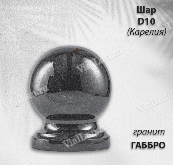 Шар D10 (гранит Габбро, Карелия) арт:783