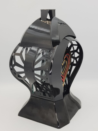 Лампада стеклянная Сердце золото Rubin (размер 32*17*17, корпус Сердце золото, колба плоское прозрачное стекло, пластик черный, Сердце, в упаковке 6 шт.)арт:2555