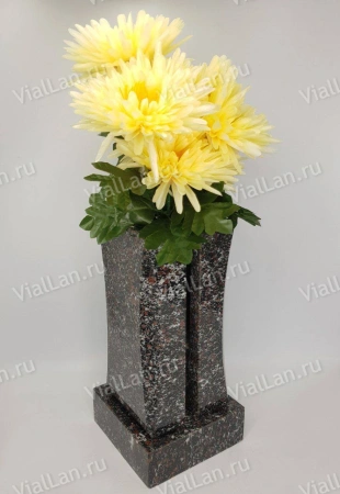 Ваза Талия (28*15*15, гранит Амфиболит, с вкладышем) арт:2082