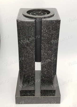 Ваза Талия (28*15*15, гранит Габбро, с вкладышем, Карелия) арт:2083