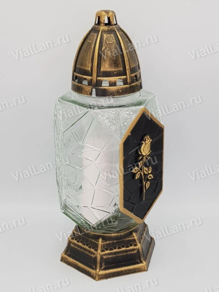 Лампада Стеклянная Castel (материал Стекло+Пластик, цвет Золото) в упаковке 6 шт. арт:2049