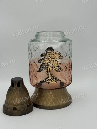 Лампада стеклянная Z 312 (материал Пластик+Стекло, цвет Бронза, в упаковке 8 штук) арт:1975