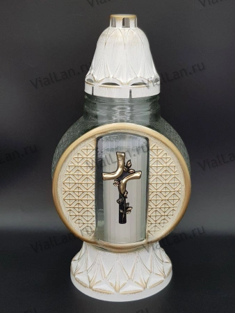 Лампада Стеклянная Sofia (материал Стекло+Пластик, цвет Белый) в упаковке 5 шт. арт:2059