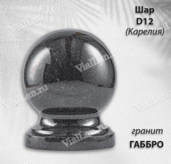 Шар D12 (гранит Габбро, Карелия) арт:786