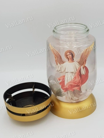 Лампада Стеклянная Ангел 3S 17 Bolsius (материал Стекло+Пластик, цвет Золото) в упаковке 6 шт. арт:2054