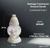 Лампада стеклянная Ангелок Белый (размер 20х10, корпус шаровидный, колба прозрачное стекло, пластик белый, Ангел цвет белый, в упаковке 8 шт.) арт:2524