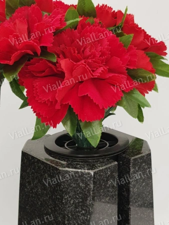 Ваза Бочка (23*15*15, гранит Габбро, с вкладышем, Карелия) арт:1325