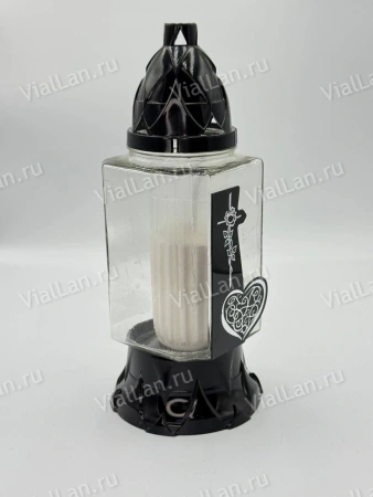 Лампада Стеклянная Z 575 (материал Стекло+Пластик, цвет Черный) в упаковке 8 штук  арт:2029