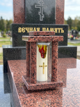 Лампада МЕМОРИ квадратная (25*15 см, Гранит Лезник) арт:2909