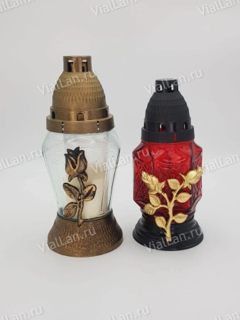 Лампада стеклянная Prima mini (19*8*8, материал Пластик+Стекло,  цвет красный) в упаковке 13 штук  арт:1866