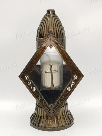 Лампада стеклянная Z 155 (материал Пластик+Стекло, цвет медь, в упаковке 8 штук) арт:1966