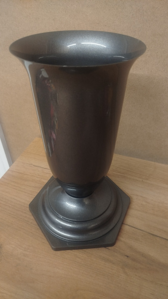 Ваза Пластиковая 2DP (30*14, материал Пластик, цвет графит) в упаковке 10 штук  арт:2394