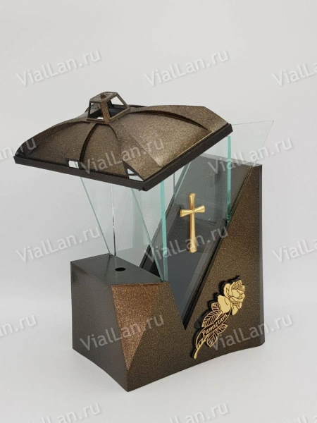 Лампада Стеклянная GART 5 (материал Стекло+Пластик, цвет Золото) в упаковке 5 штук  арт:2038