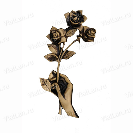 Цветы D8 (32*15, цвет Темное золото) арт:897