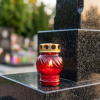 Лампада неугасаемая стеклянная с заливным парафином (11*7*7 см, металлическая крышка, стекло, шар, красный) упаковка 19 шт. арт:2965