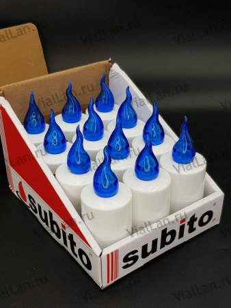 Свеча лампады электрическая S11 350 синий (11*4, Время горения 30 дней, в упаковке 12 шт.) арт:2012