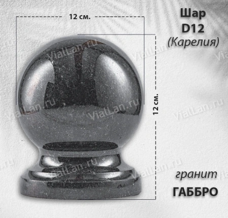 Шар D12 (гранит Габбро, Карелия) арт:786