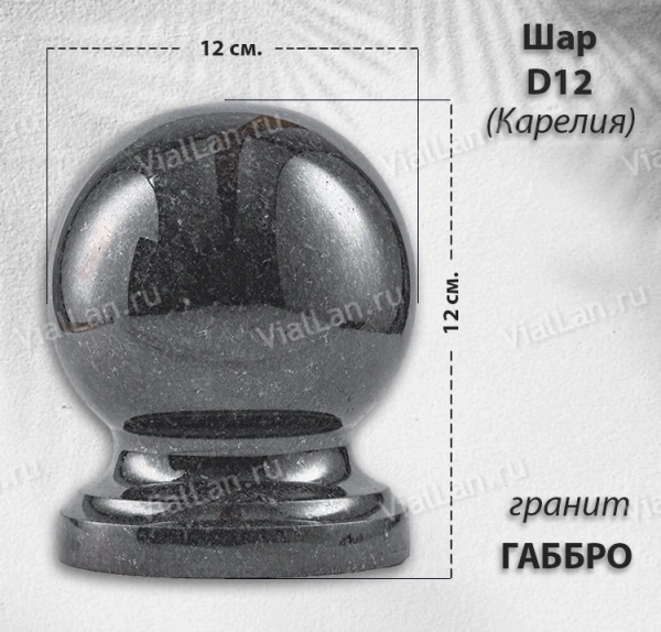 Шар D12 (гранит Габбро, Карелия) арт:786