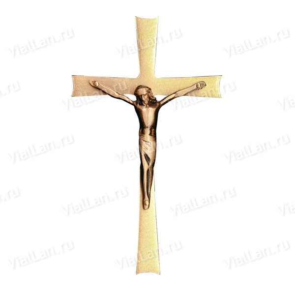 Крест K6 P6 (16*10, Бронза, цвет Темное золото, Католический) арт:828