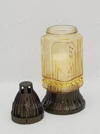 Лампада Стеклянная ZPT 31 (материал Стекло+Пластик, цвет Черный) в упаковке 12 штук  арт:2037