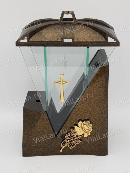 Лампада Стеклянная GART 5 (материал Стекло+Пластик, цвет Золото) в упаковке 5 штук  арт:2038